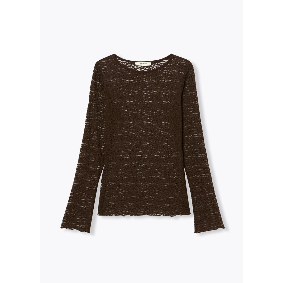 T-shirt en dentelle marron, PROMOD