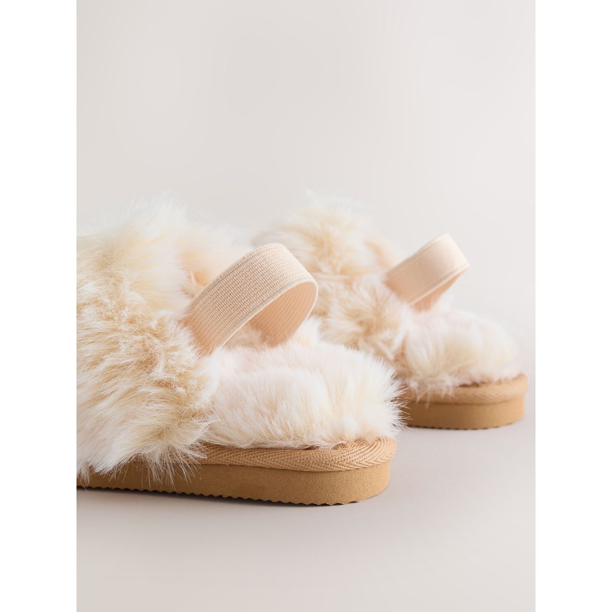 Chaussons mules doublés marron fauve, NEXT