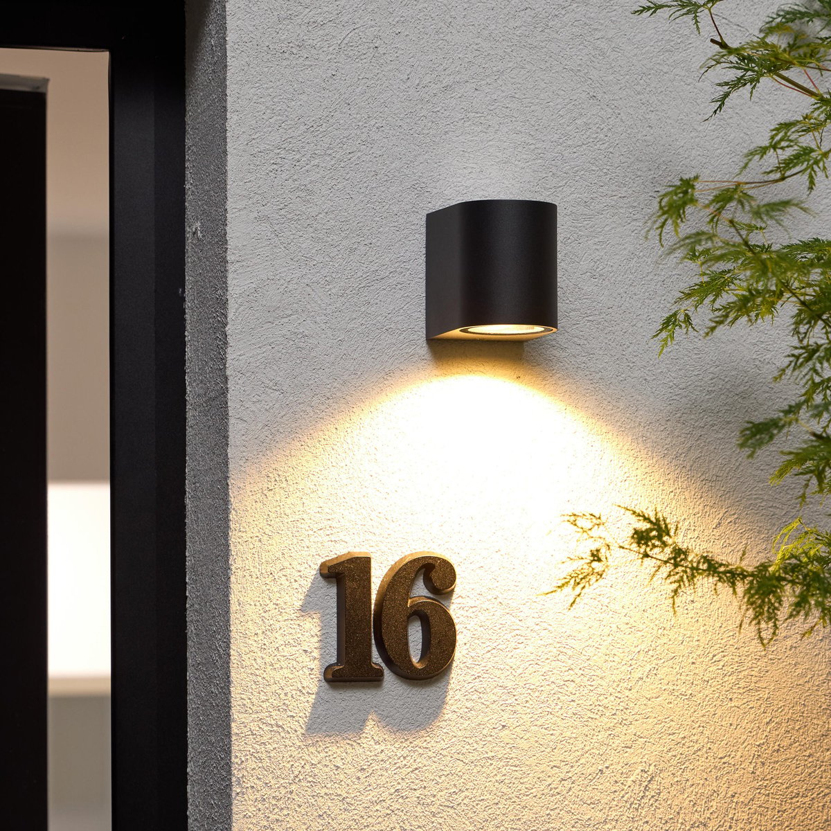 Applique extérieure IP54, KOFU noir, INSPIRE