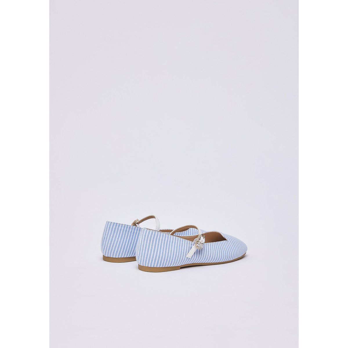 Ballerines à rayures bleu clair et blanc, LIU JO
