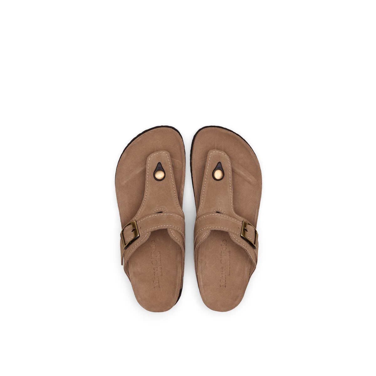 Mule pour orteil Modèle Quinn en cuir velours doux braun, MARC O'POLO