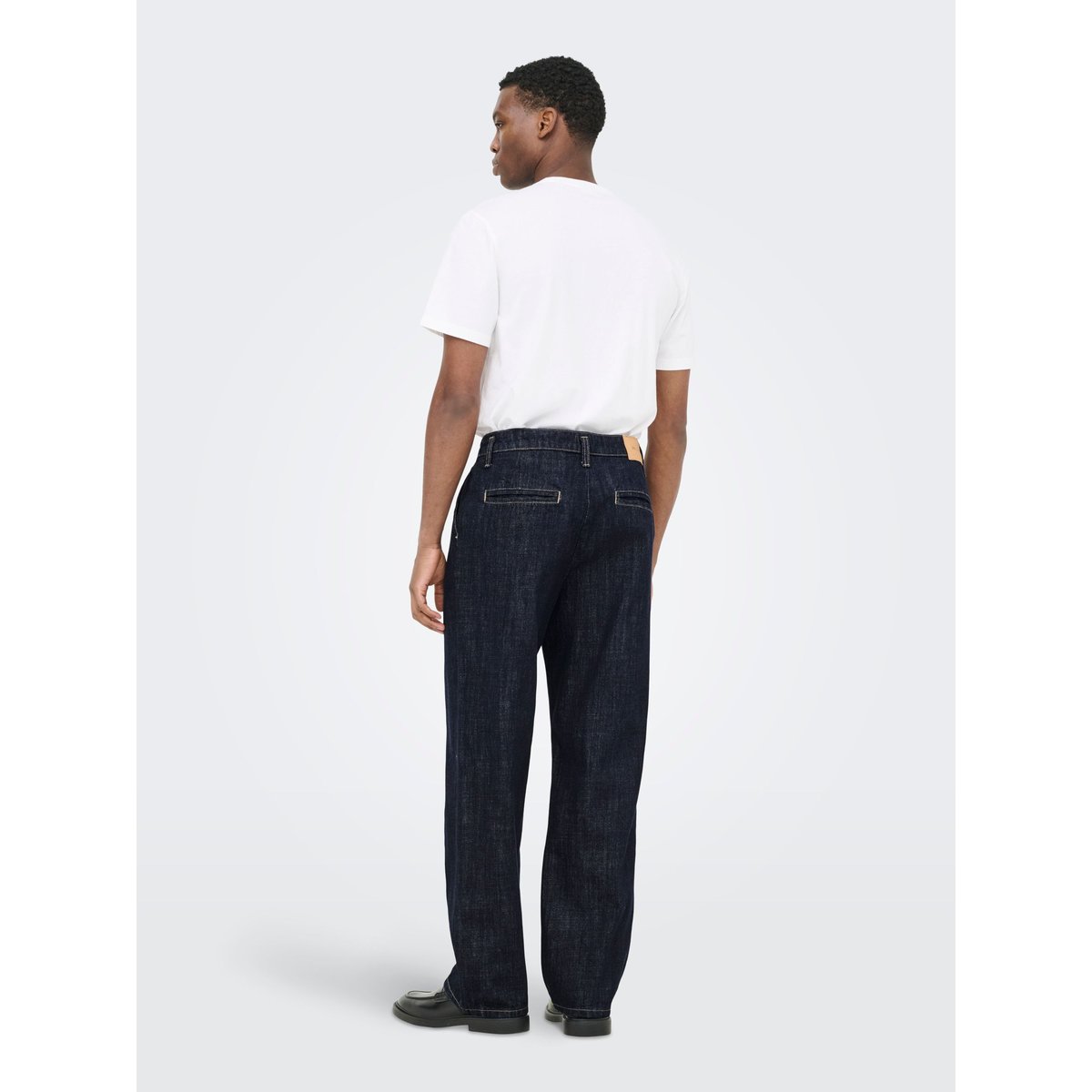 Jean À Jambe Large dark blue denim, ONLY & SONS