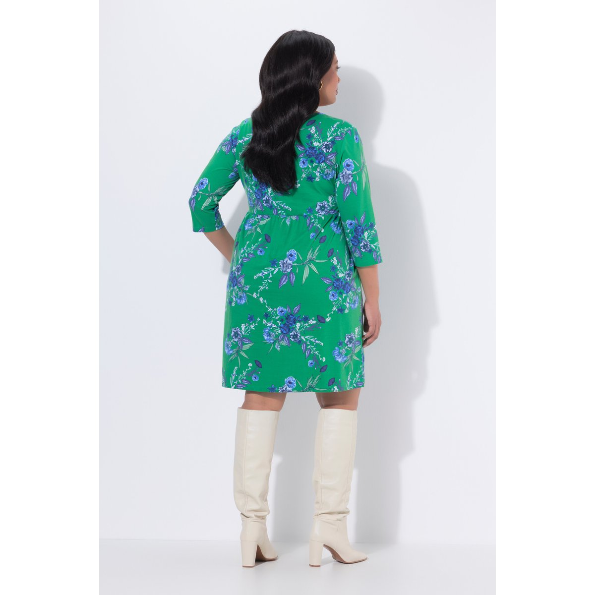 Robe en jersey à fleurs vert d’été, ULLA POPKEN