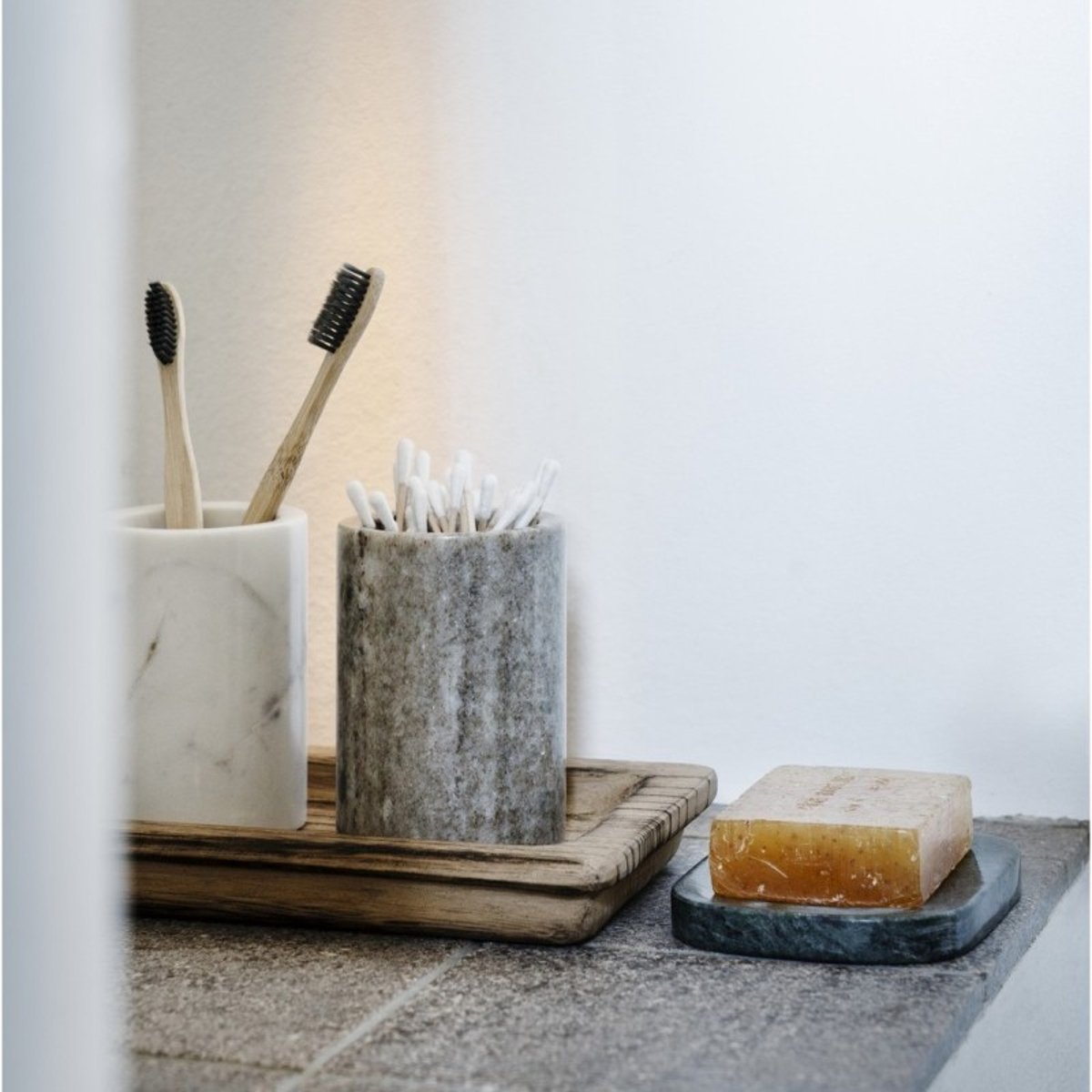 Pot marbre décoratif polyvalent blanc, MADAM STOLTZ