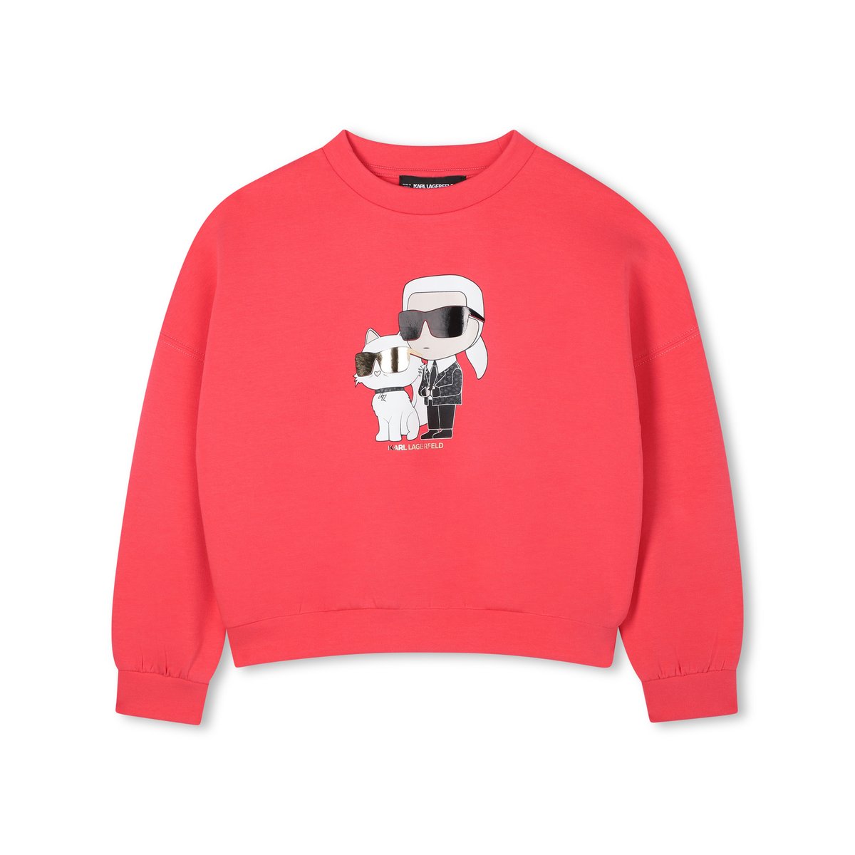 Sweat en double maillot geranium, KARL LAGERFELD KIDS