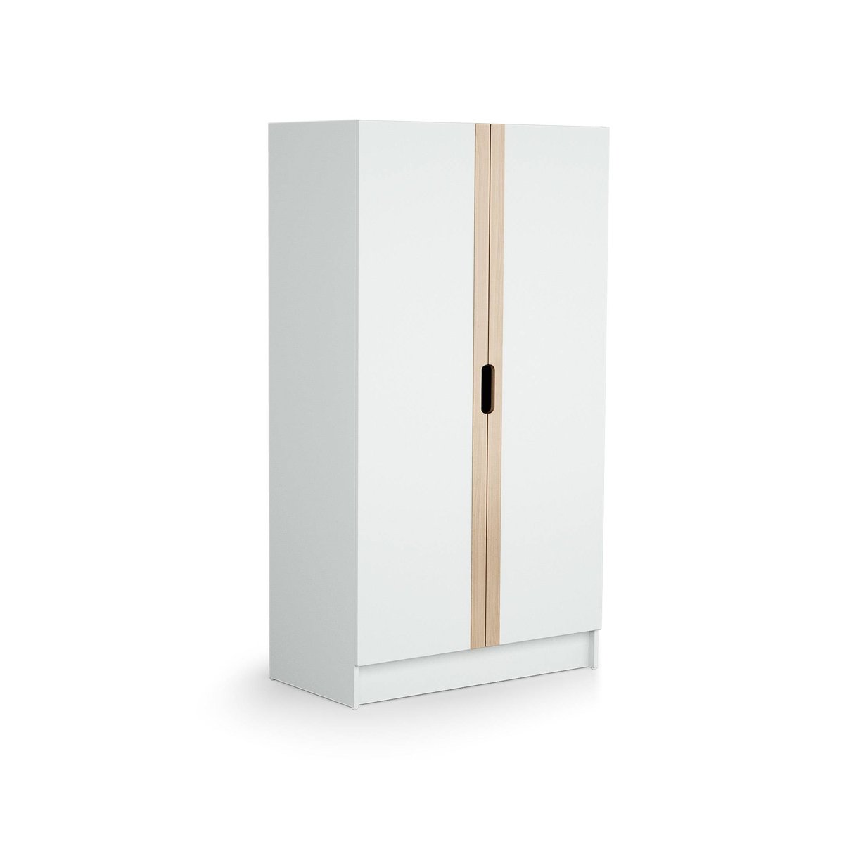 Chambre bébé lit, commode à langer et armoire en bois CARROUSEL blanc et hêtre verni, JURABABY