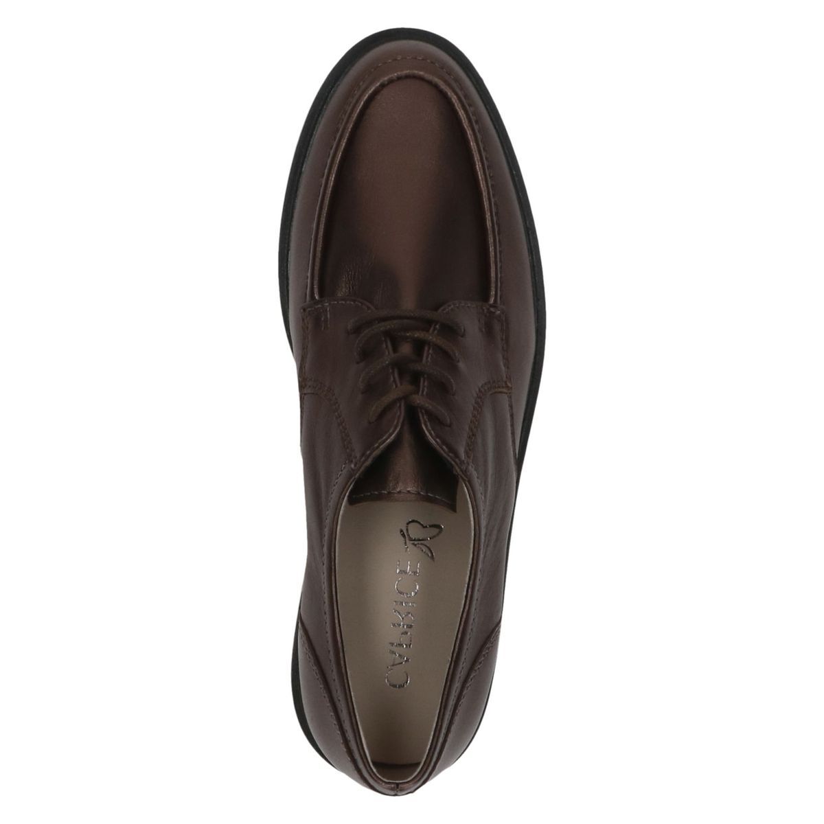 Derbie en cuir marron taupe suède, CAPRICE