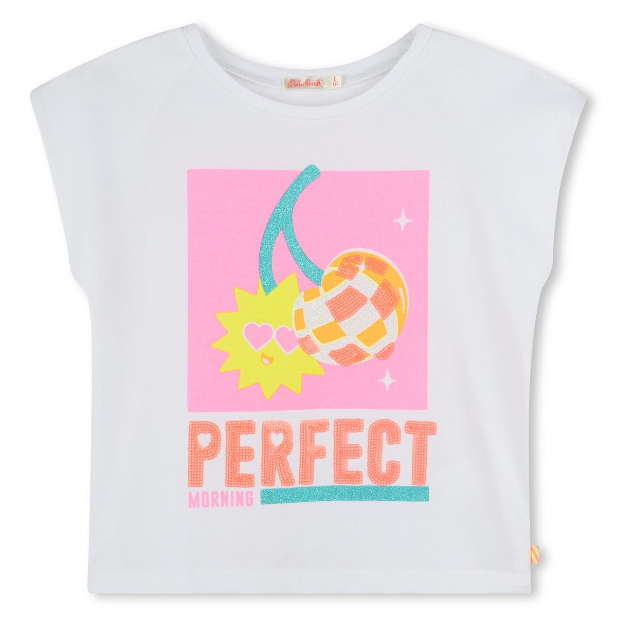 T-shirt avec imprimé blanc, BILLIEBLUSH