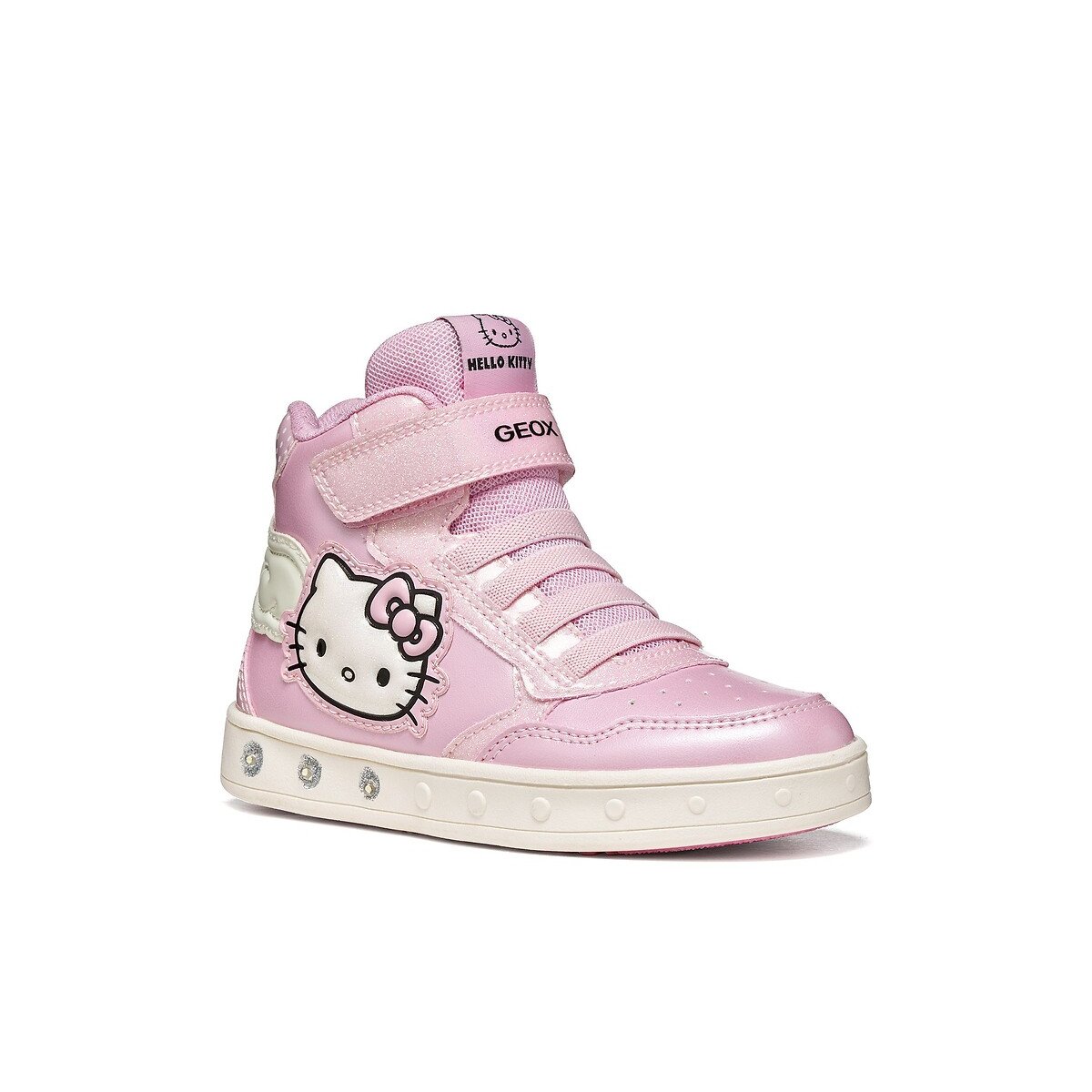 Kids Skylin X Hello Kitty High Top LED Trainers pink, GEOX