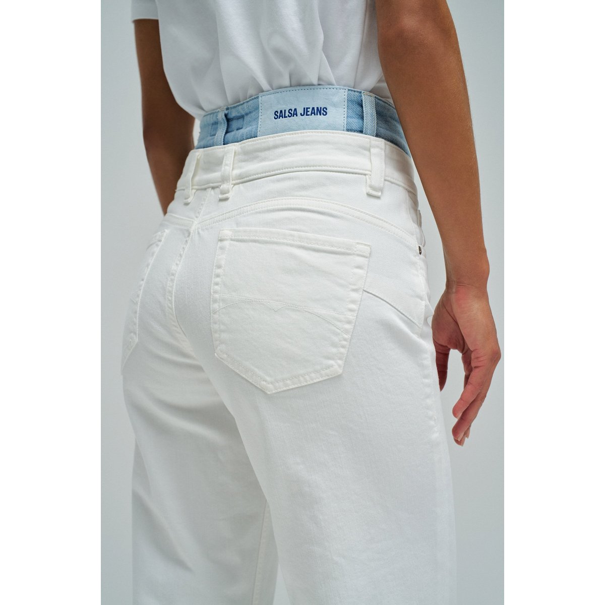 JEAN FAITH PUSH IN STRAIGHT beige, SALSA JEANS