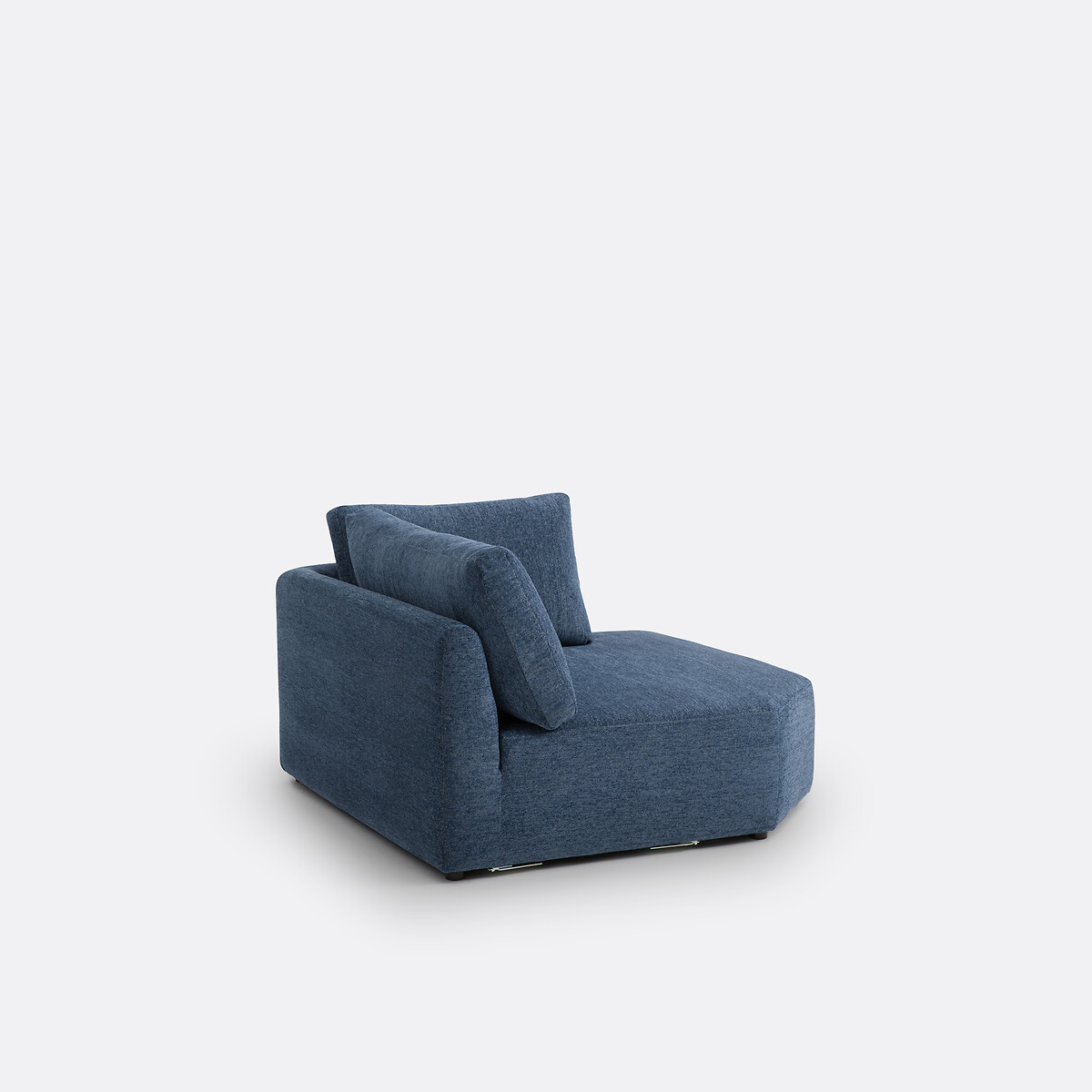 Module d'angle droite/gauche chenillé chiné Monica bleu nuit, LA REDOUTE INTERIEURS
