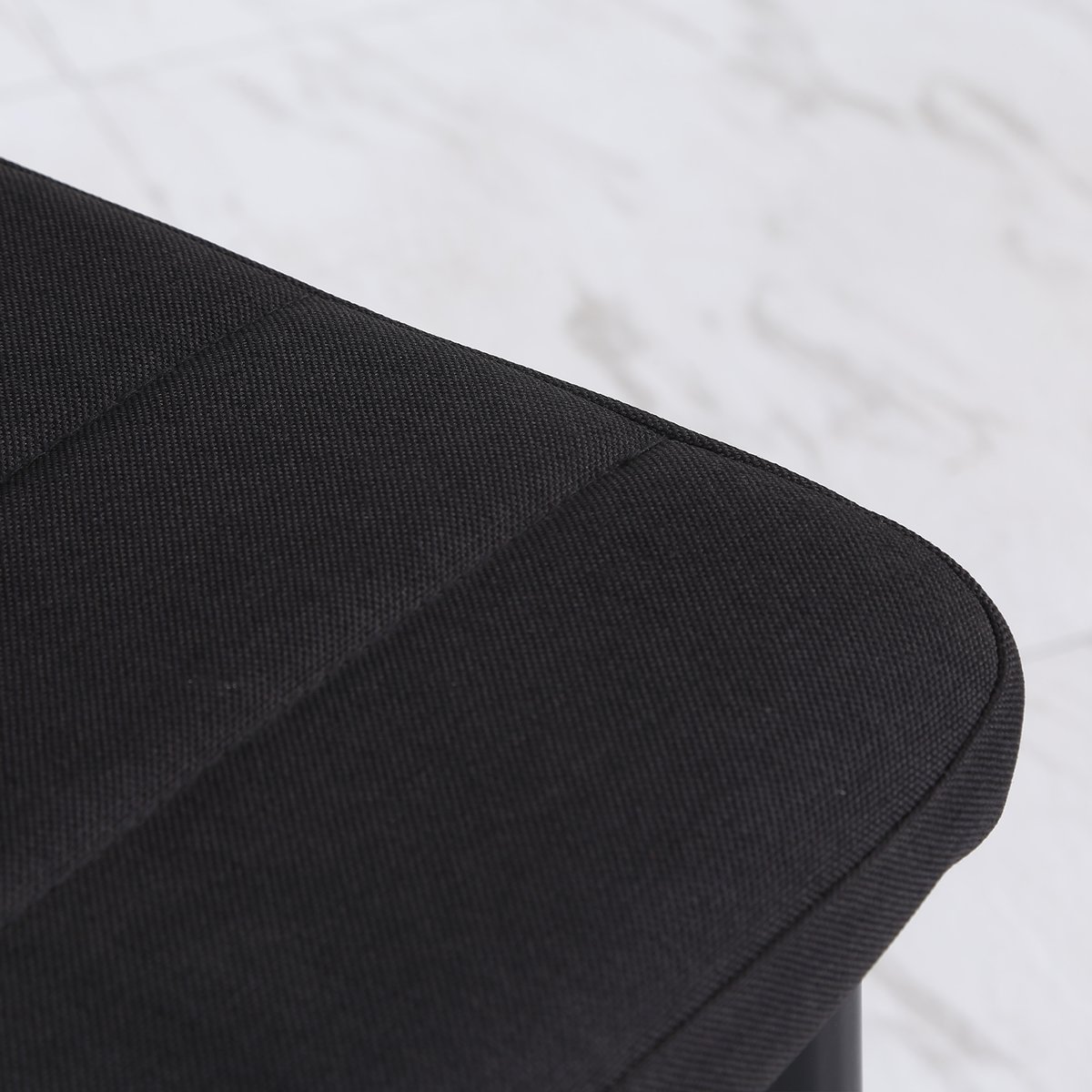 Chaise de salle à manger Lin (100% polyester) noir, HOMCOM