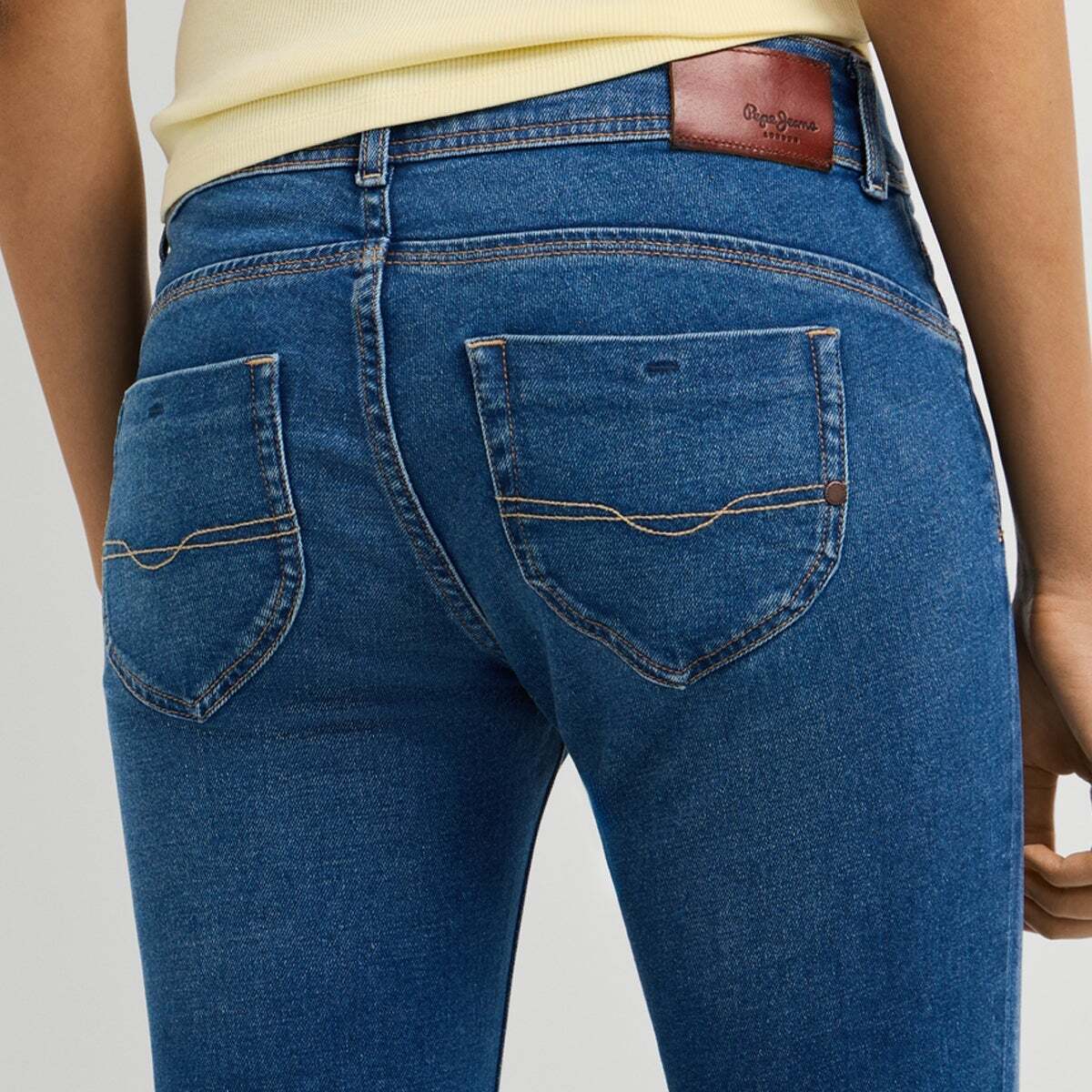 Brooke - Jean Coupe Slim, Taille Basse authentique bleu vif, PEPE JEANS