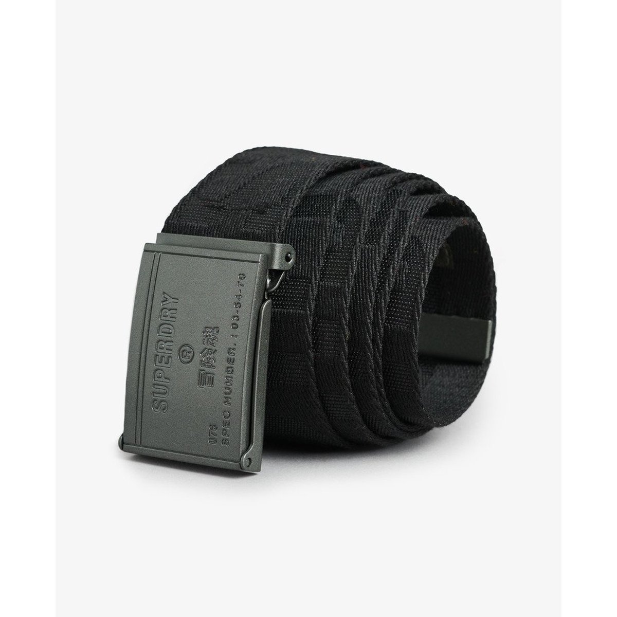 Ceinture tissée noir, SUPERDRY