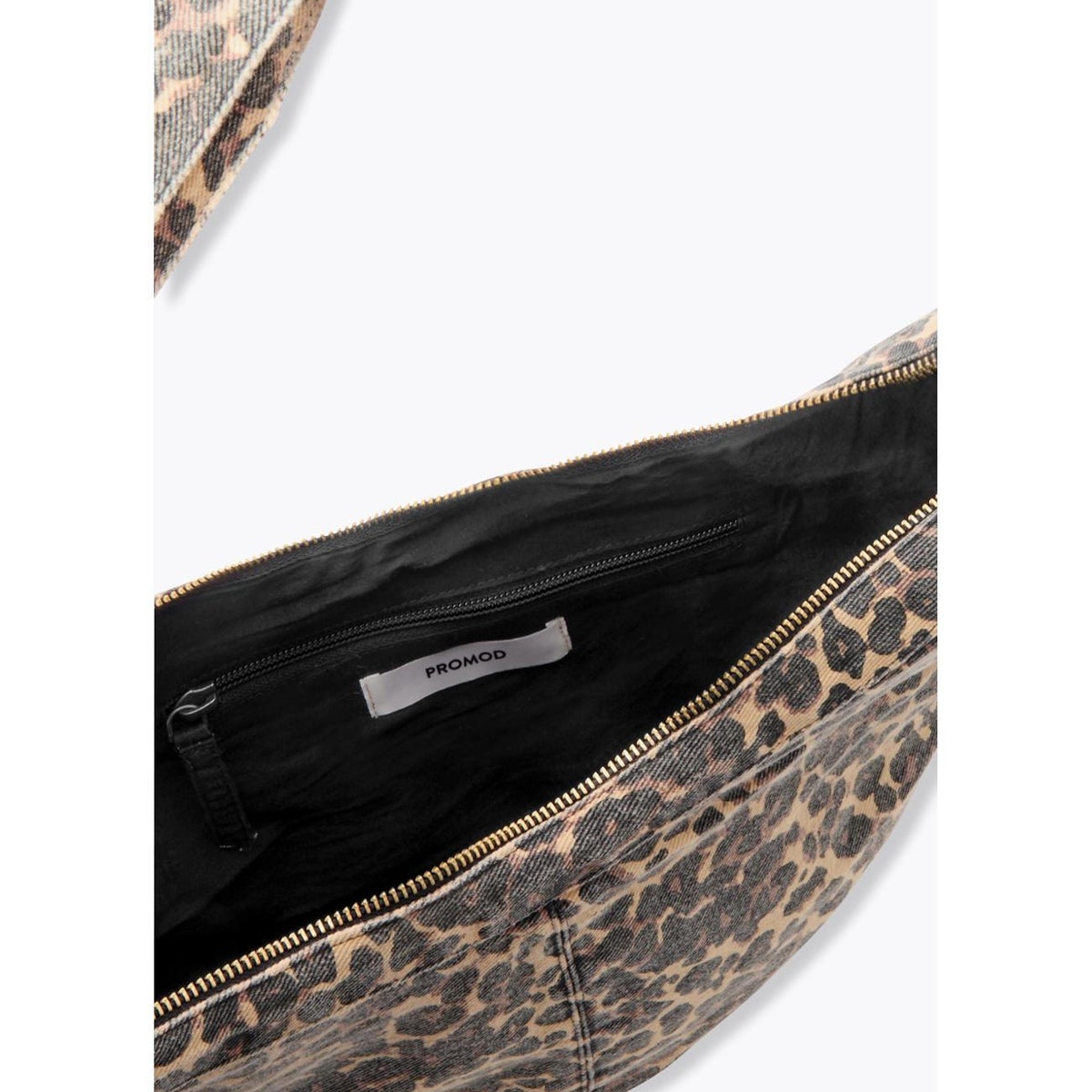 Sac demi-lune léopard imprimé camel, PROMOD