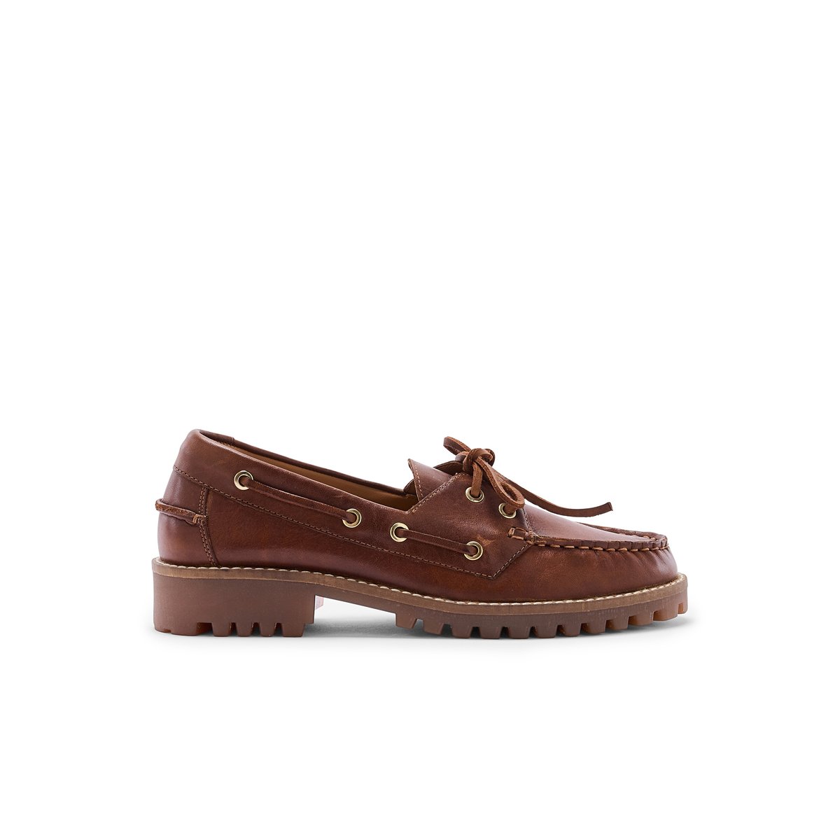 Chaussures bateau femme marron, PEDICONFORT