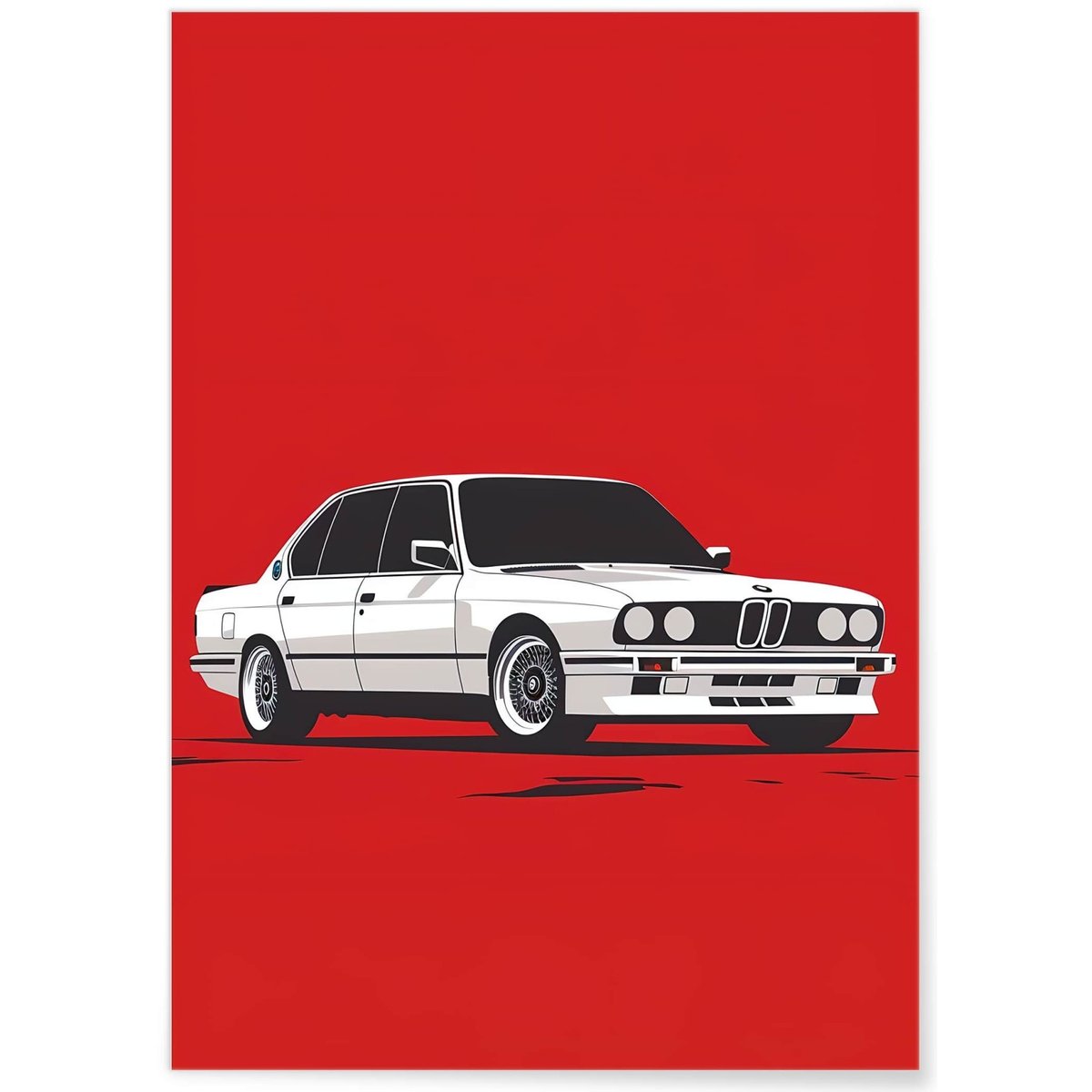 Affiche vintage blanche - Élégance et minimalisme blanc, L'AFFICHERIE