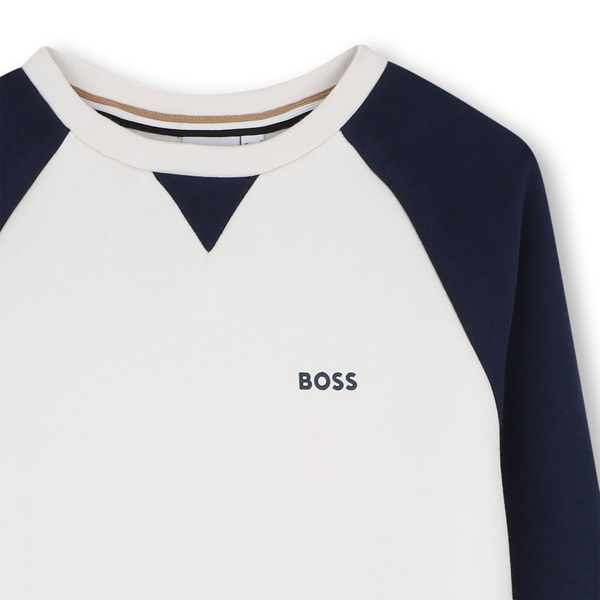 Sweat col rond ivory, BOSS KIDSWEAR