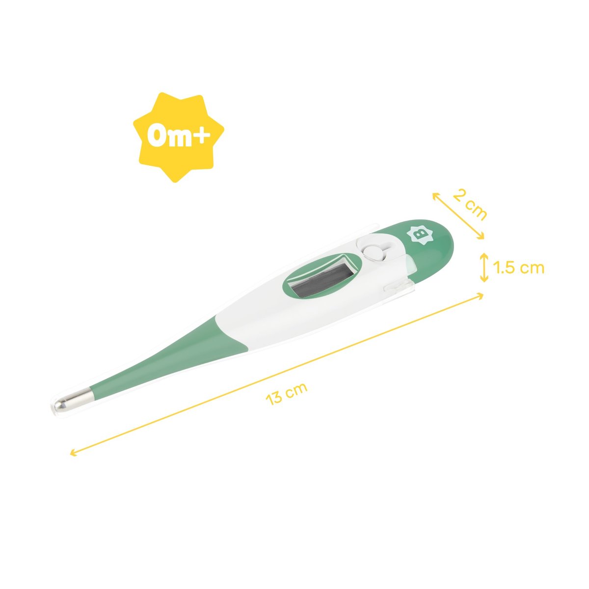 Thermomètre médical ultra rapide et précis vert, BADABULLE