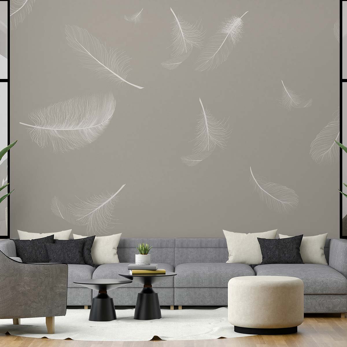 Papier peint douceur de plumes intissé, HEXOA