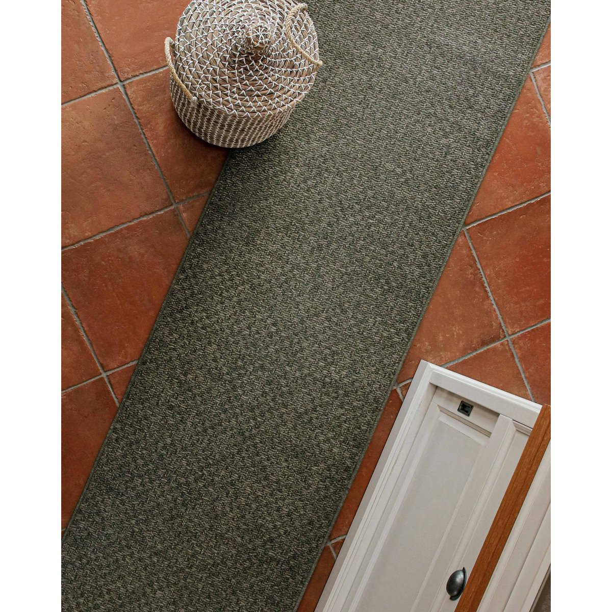 WECONhome Miami South Beach, tufté main, tapis poils courts, motif carreaux, certifié OEKO-TEX® , Miami South Beach gris olive, WECON HOME