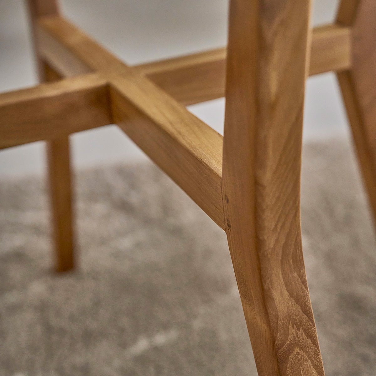Table en teck massif et verre 4 pers. TRISTAN naturel, BERAH GETAH