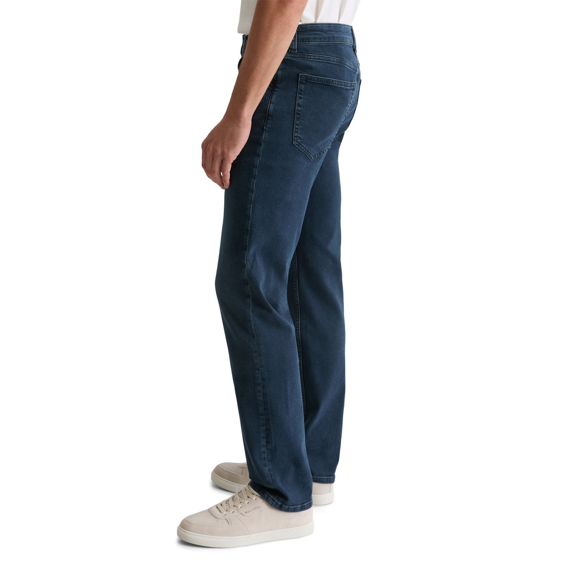 Jeans modèle Kalmo droit en coton bio mélangé bleu foncé, MARC O'POLO