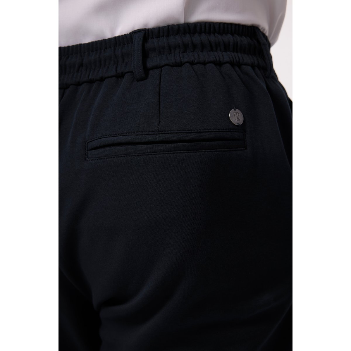 Pantalon chino en jersey, modèle à enfiler bleu marine, JP1880