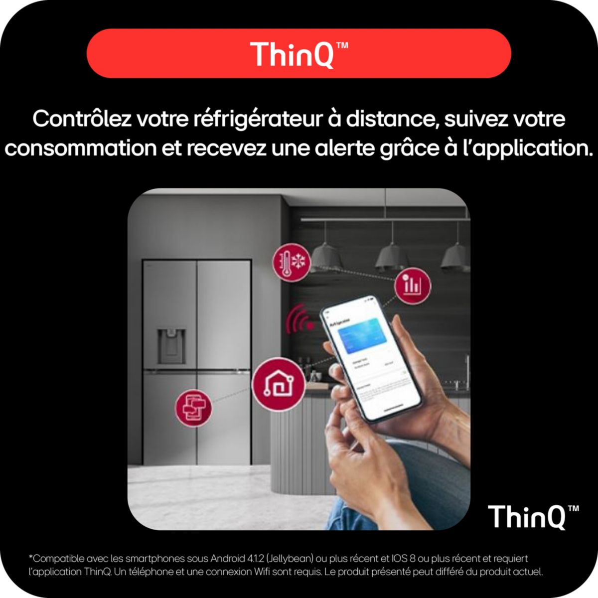Réfrigérateur multi portes GMK960EV2E InstaView couleur unique, LG