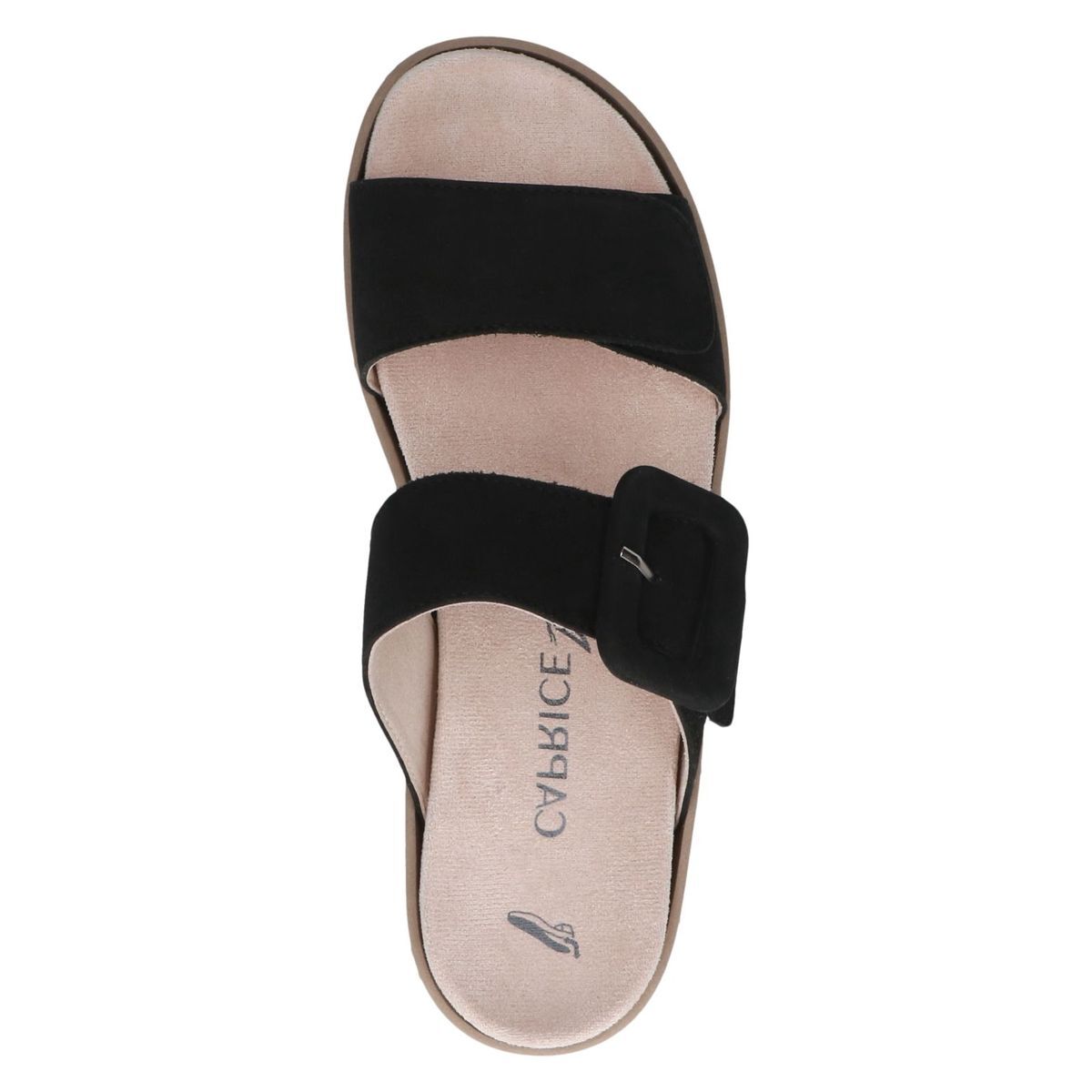 Mule en cuir noir nubuck, CAPRICE