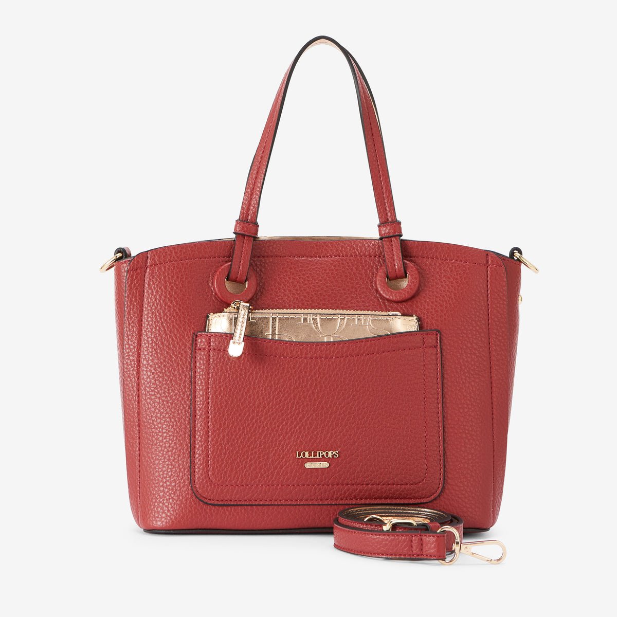 Sac shopper  Riada doré,rouge, LOLLIPOPS