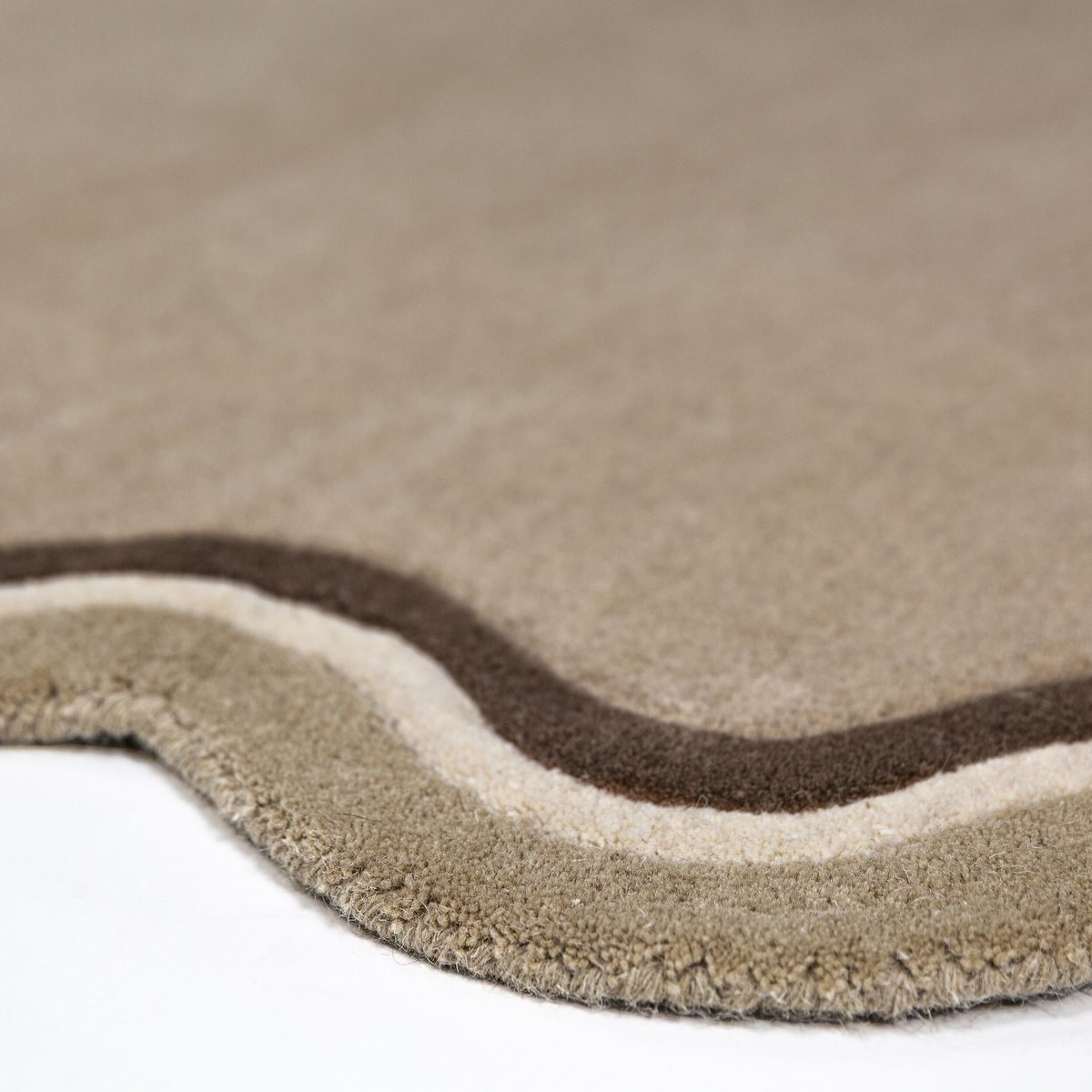 Tapis en laine rond LOIS SCALLOP beige, FLAIR RUGS