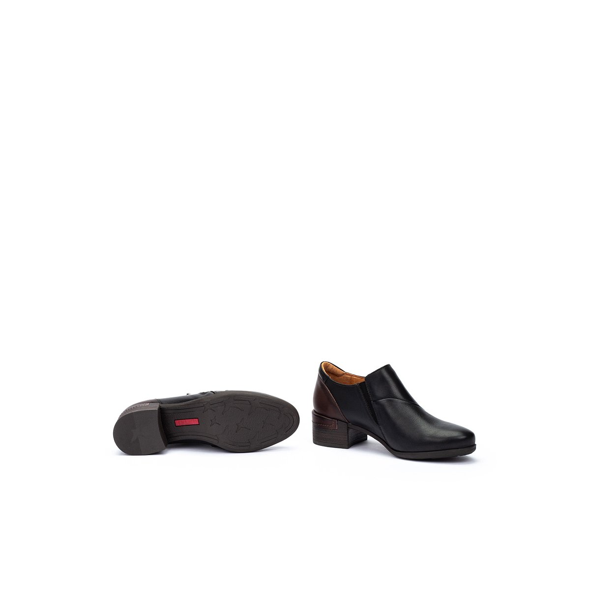 Chaussures à talon cuir Malaga black, PIKOLINOS