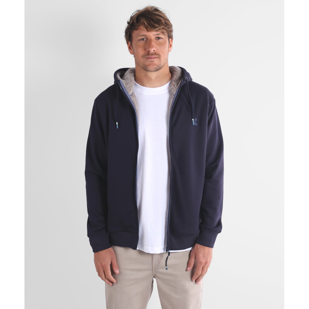 Sweat capuche doublure sherpa SWEM deep marine, OXBOW