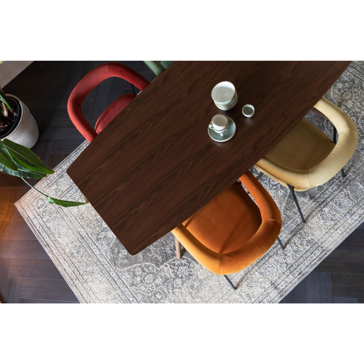 Table à manger en bois 180x90cm bois foncé - MALAYA bois foncé, DUTCHBONE