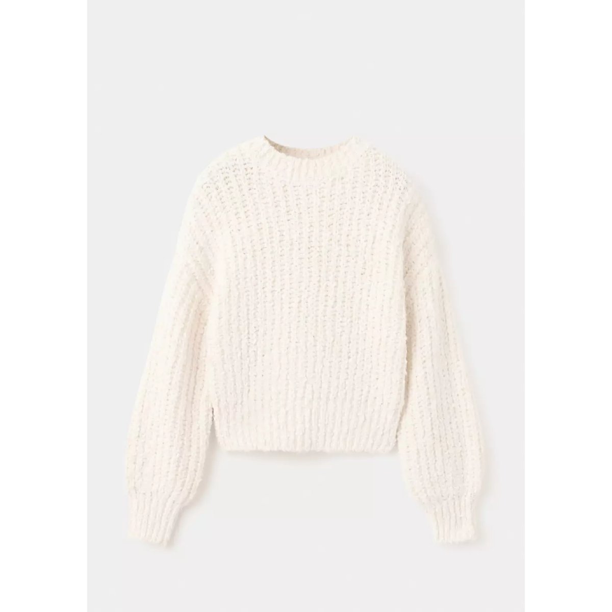 Pull en maille moyenne ivoire, MANGO KIDS