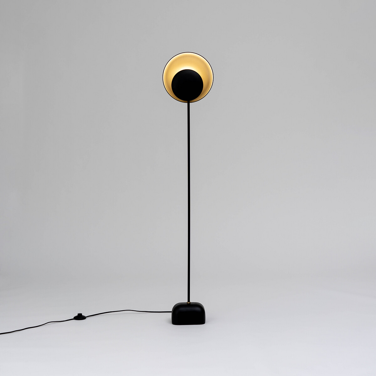 Lampadaire, réflecteurs noir et moka, Naton noir, AM.PM
