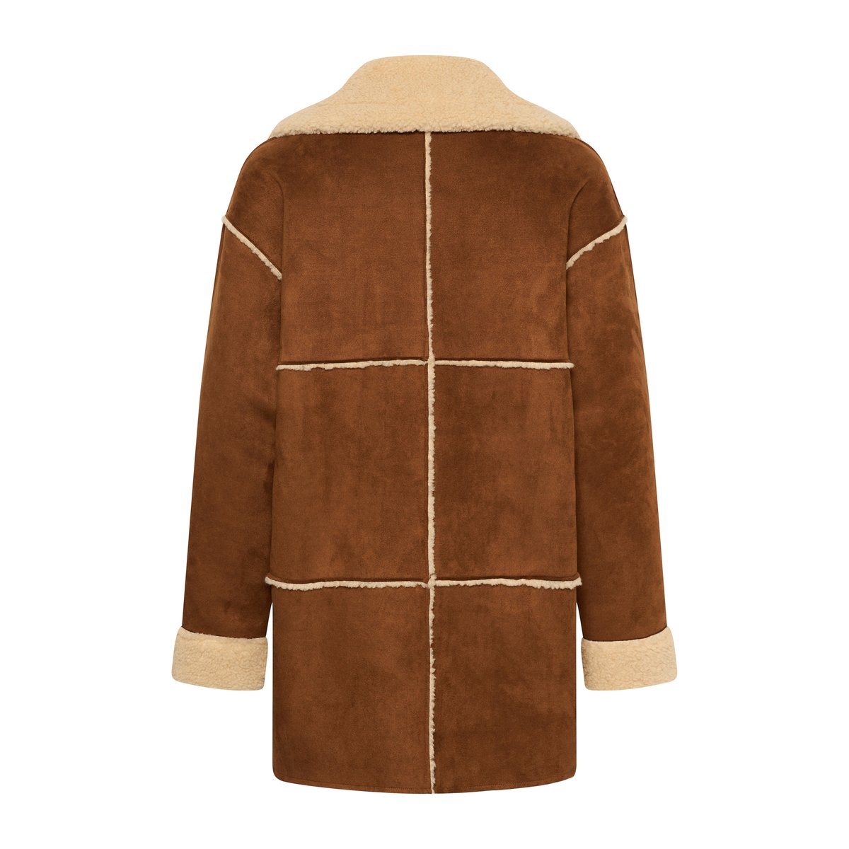 Manteau marron leather brown, CREAM