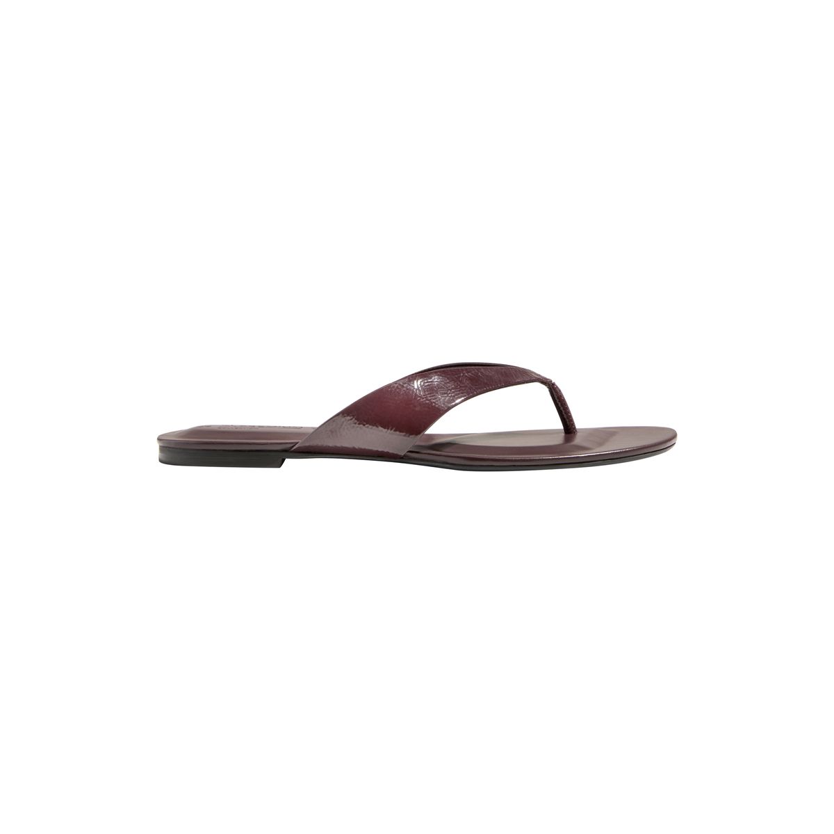 Tongs en cuir à bout rond n. premium prune, NEXT