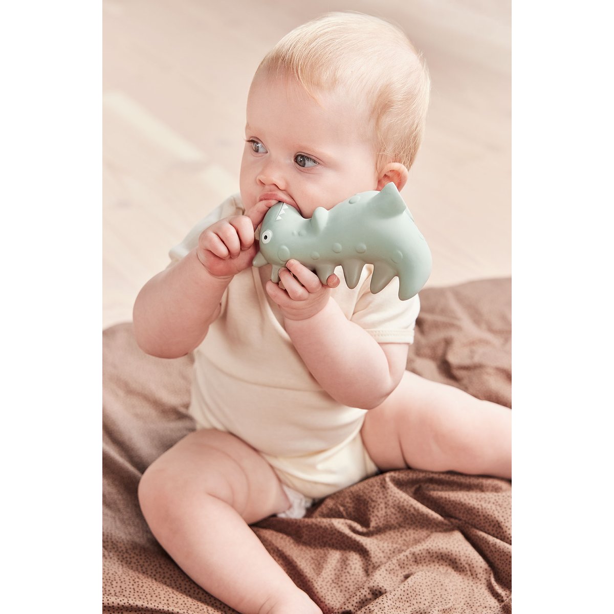 Anneau de dentition en caoutchouc avec motif MINI vert, OYOY LIVING DESIGN