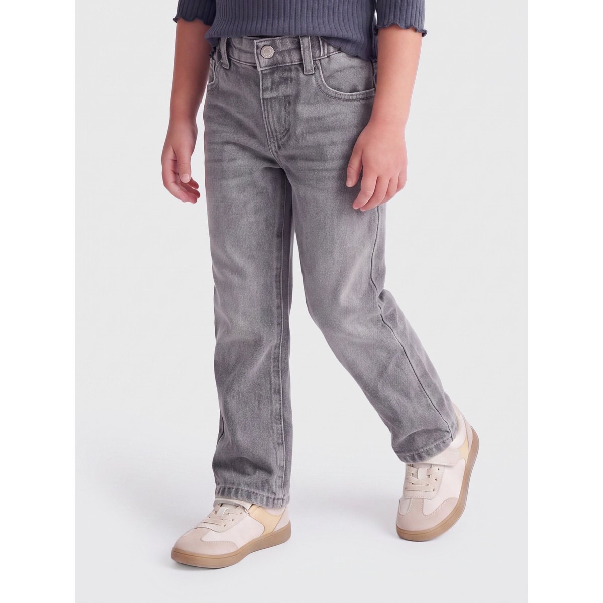 Jean Coupe Droite medium grey denim, KIDS ONLY