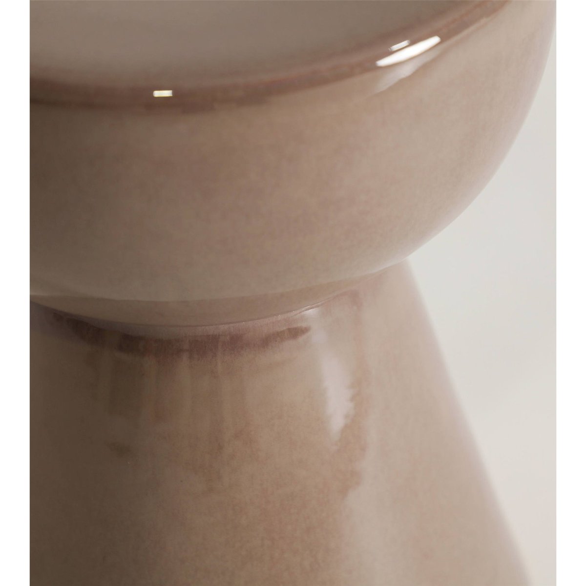 Table d'appoint en céramique VACIO marron brillant, RECOLLECTION