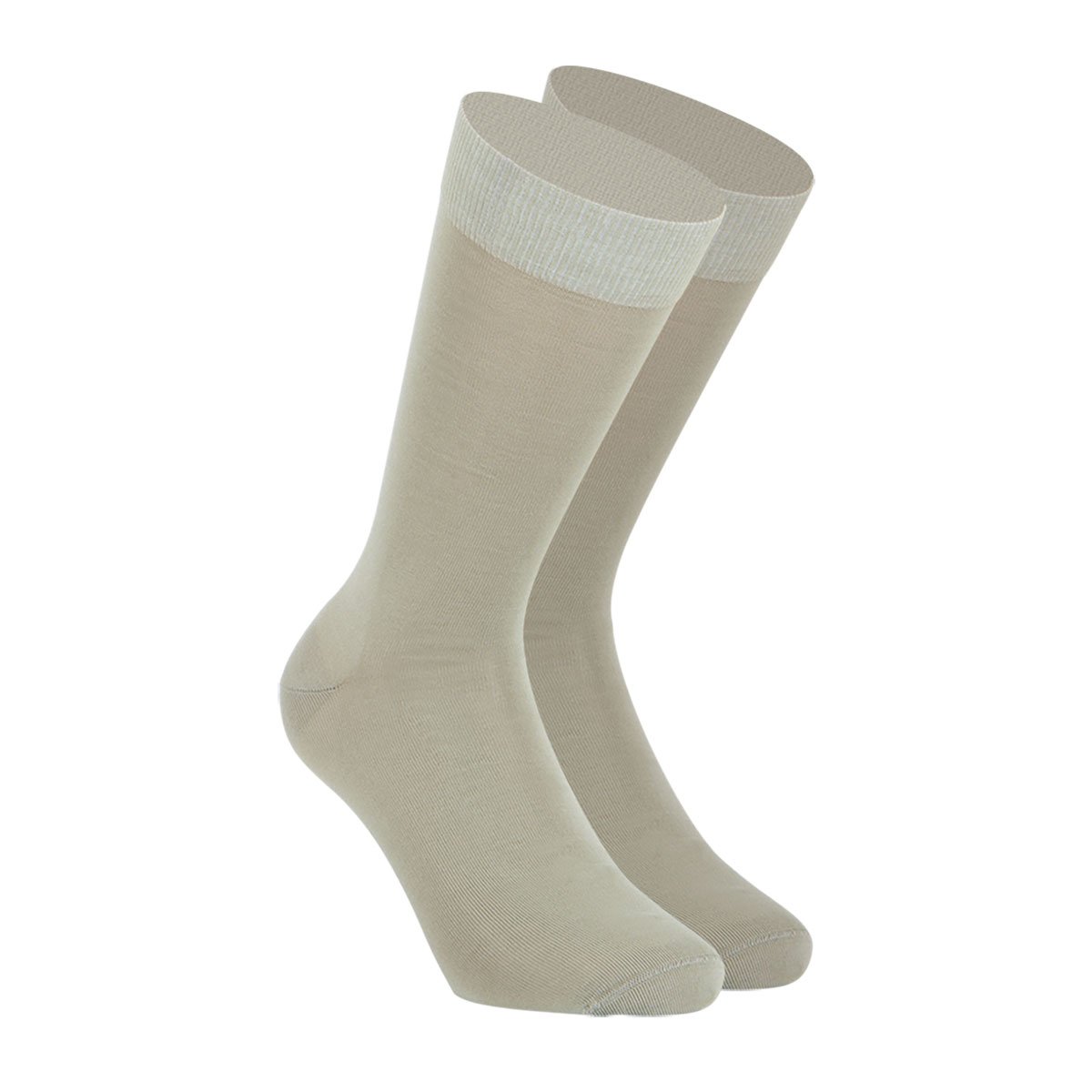 Chaussettes hautes fil d'écosse beige, EMINENCE