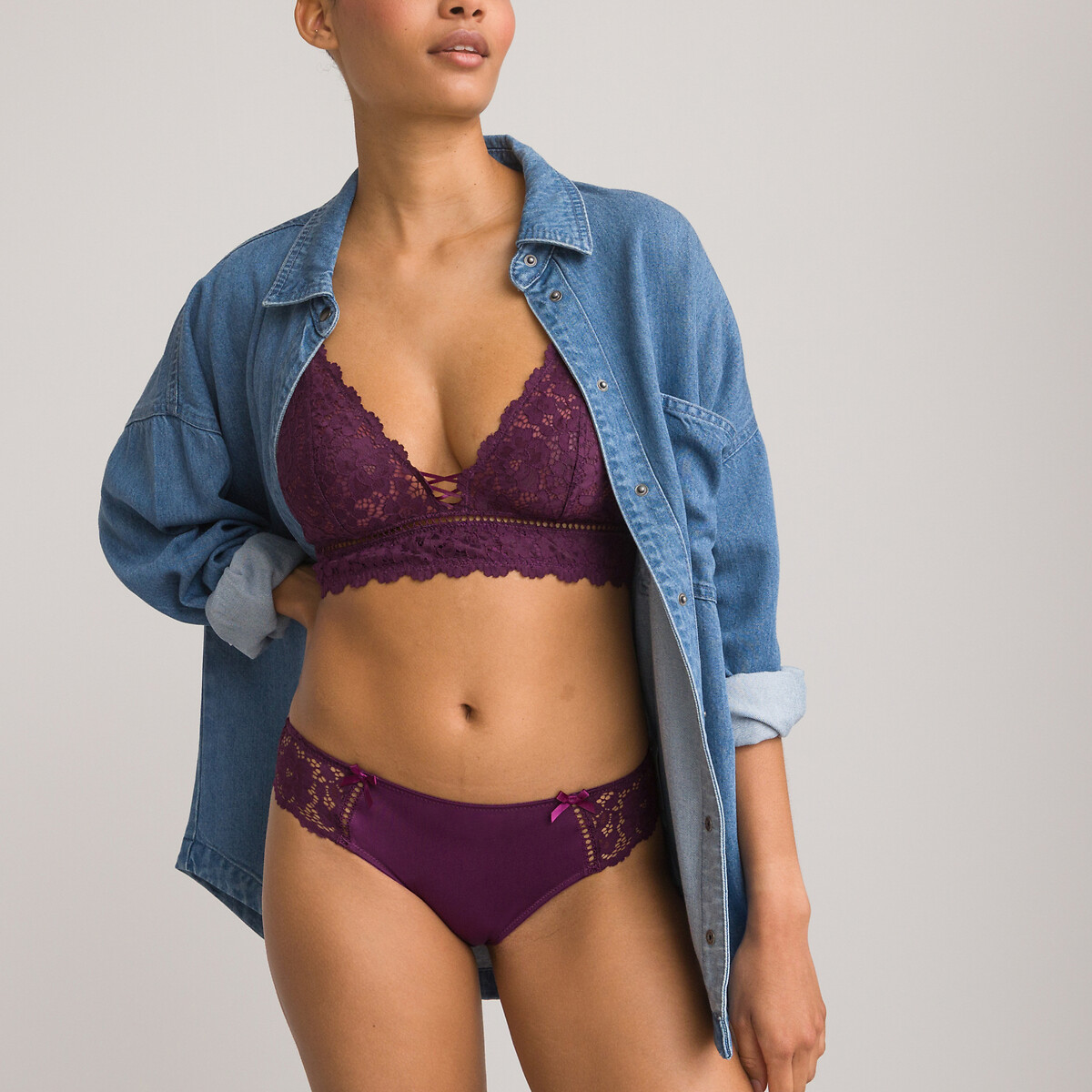 Soutien-gorge sans armatures Signature, GIROFLE prune, LA REDOUTE COLLECTIONS