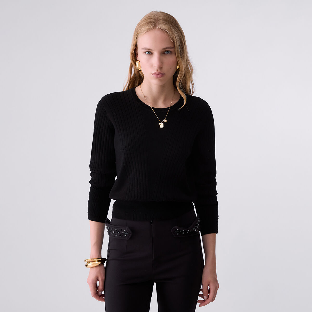 Pull avec Lacets noir, LIU JO