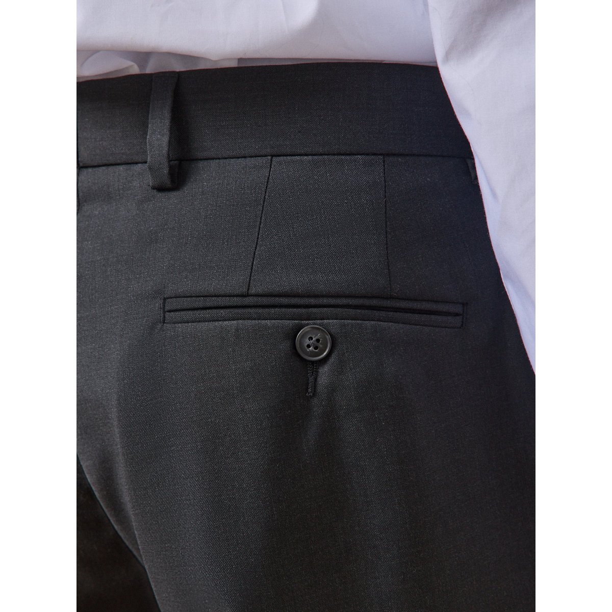 Pantalon de costume 100% laine gris chine fonce, CYRILLUS