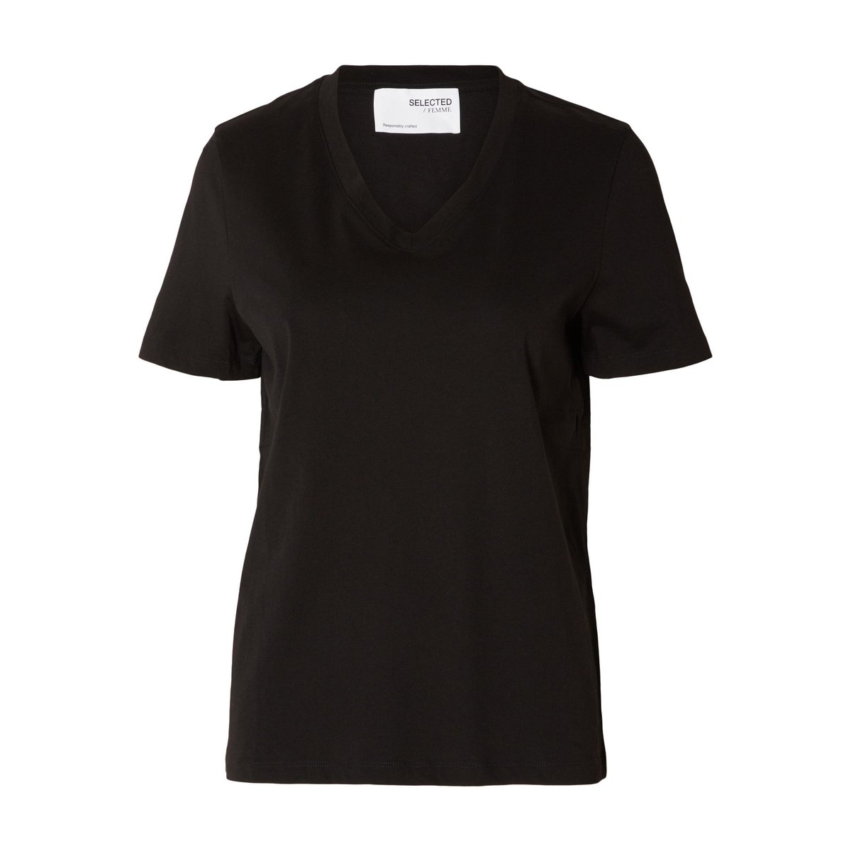 T-Shirt noir - black, SELECTED