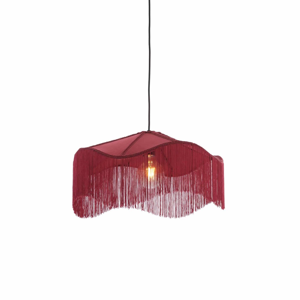 Lampe Suspendue Métal TIFFANY bordeaux, LIGHT & LIVING