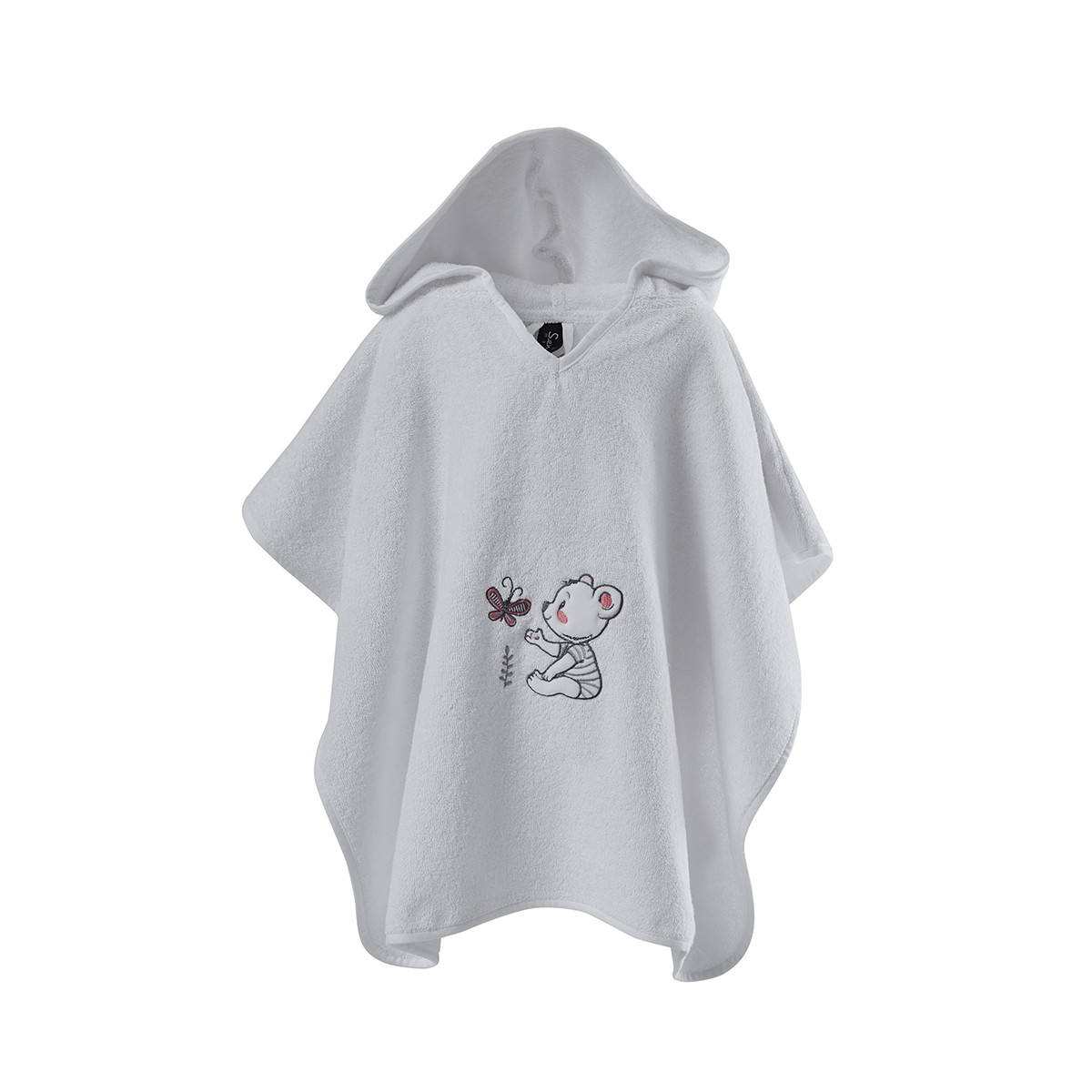 Poncho enfant 4/8 ans BABY BEAR blanc, SENSEI MAISON