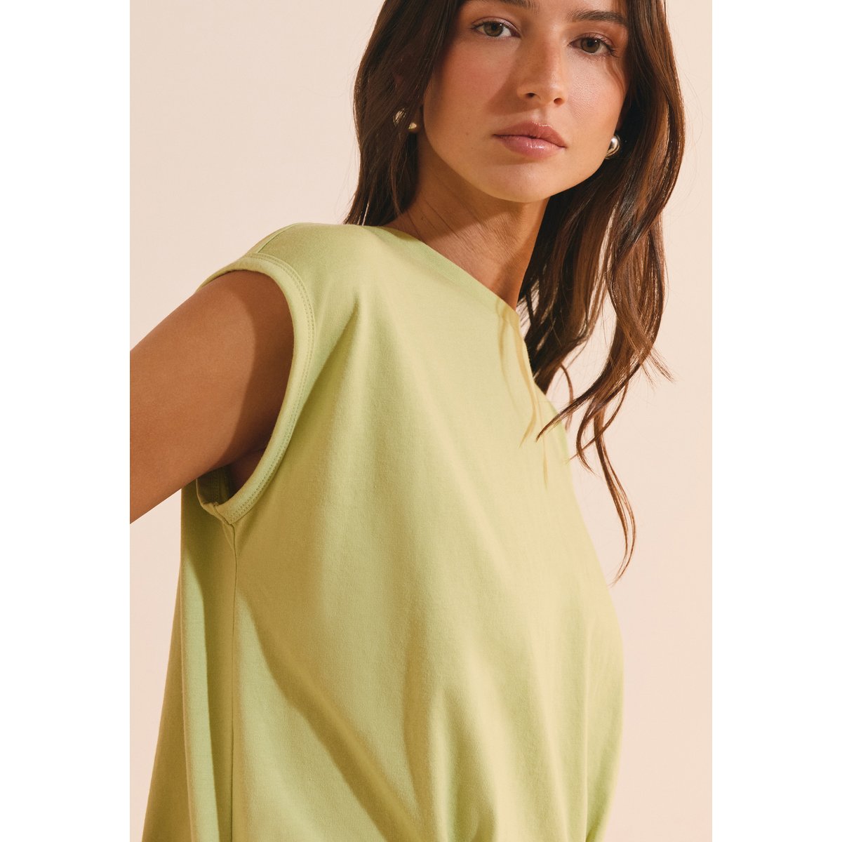 T-shirt col rond avec coton ALEXANDRE TS anis absinthe, ETAM